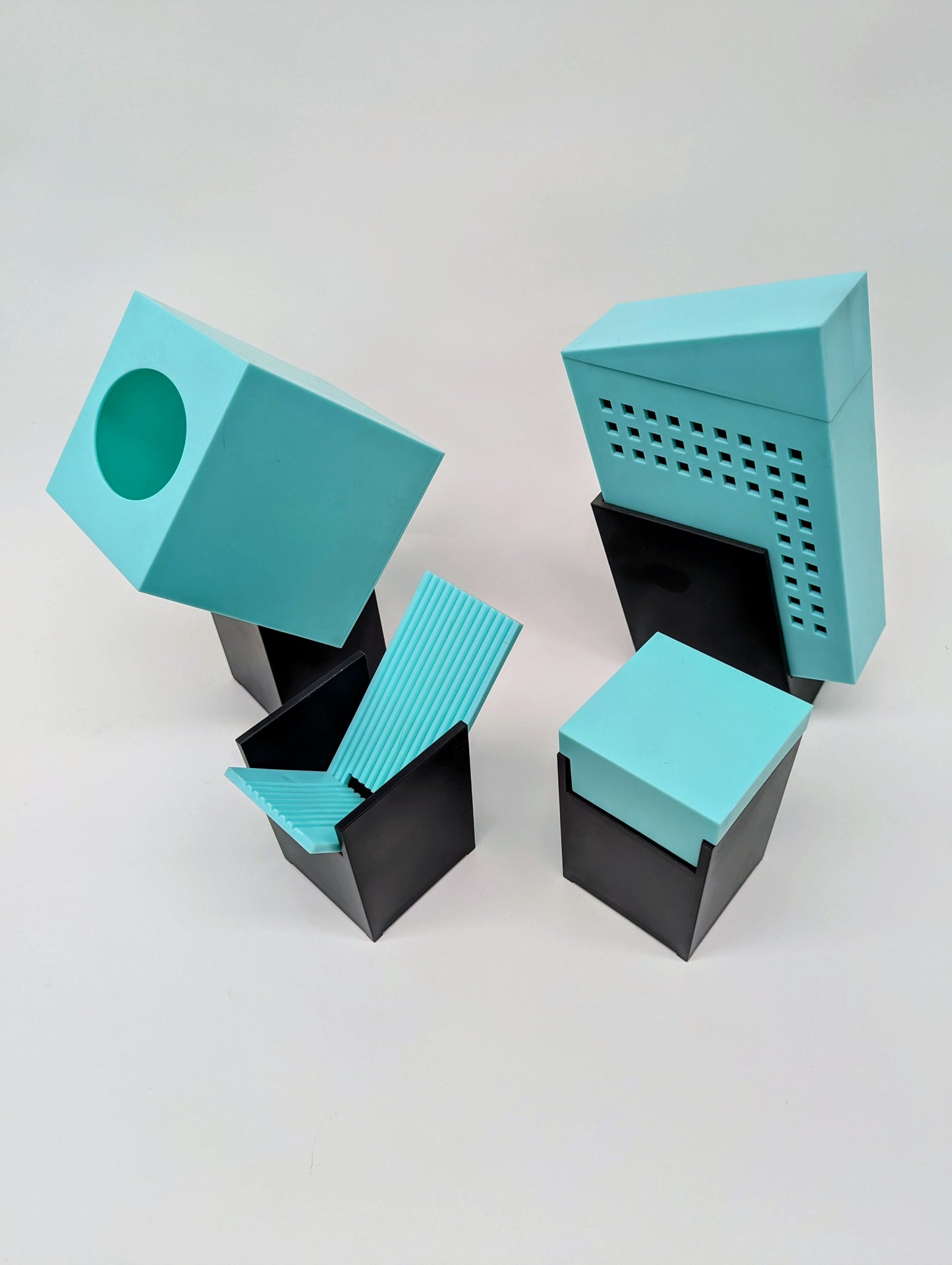 Bath Set Turquoise & Black
