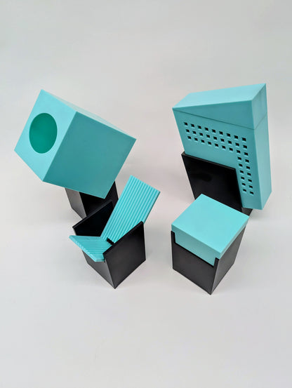 Bath Set Turquoise & Black