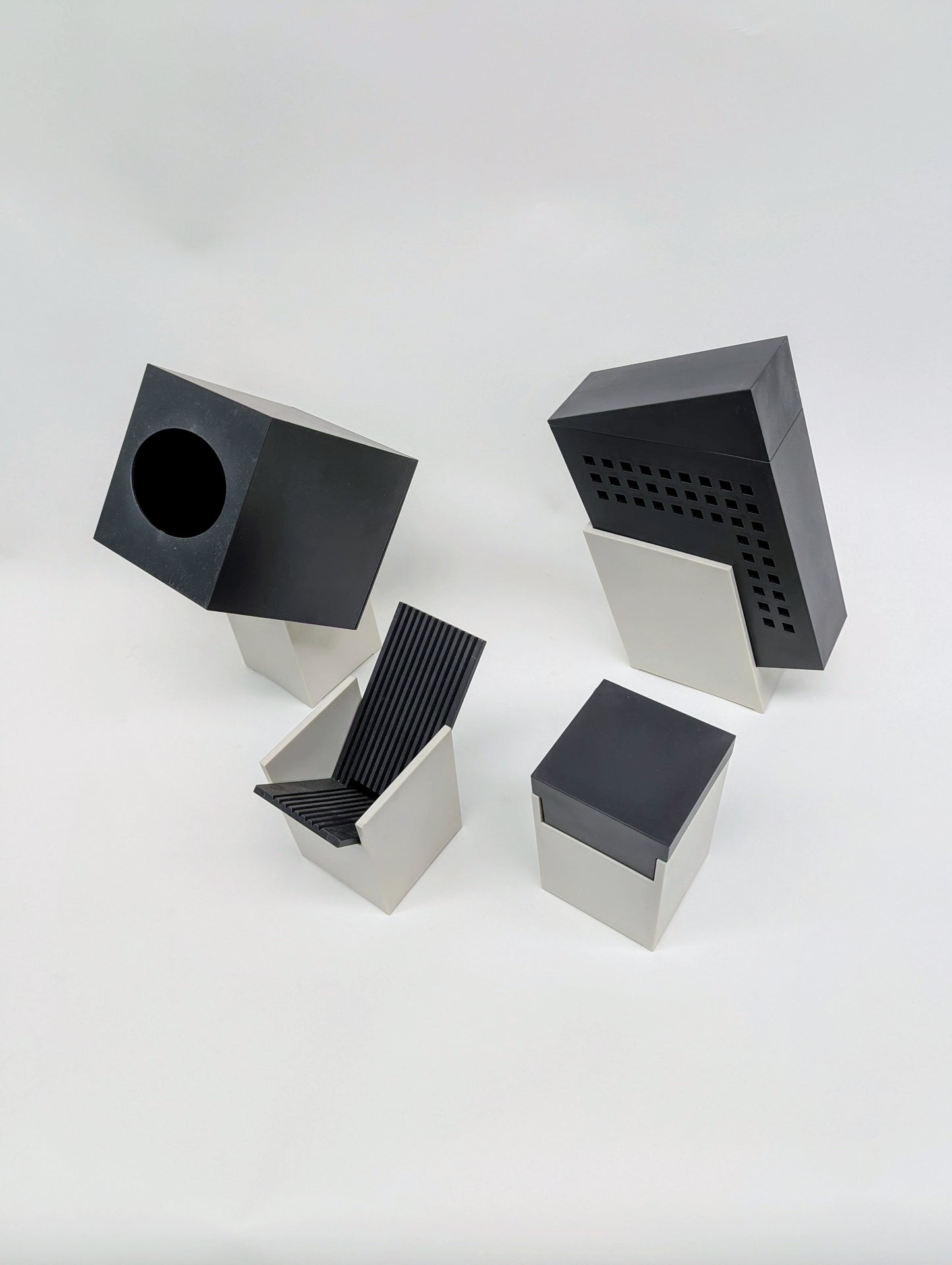 Bath Set Black & Ivory