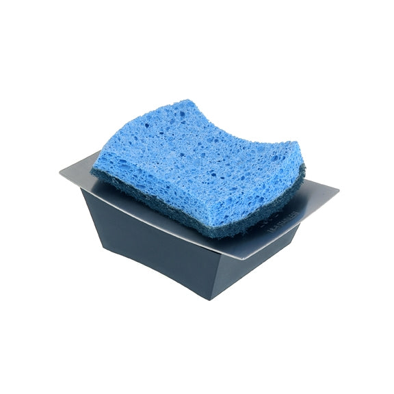 Zojila.com: Sonora Sponge and Soap Solution Holder : Sponge holder with soap saver tray, Stainless steel Matte Black: Bath & Kitchen