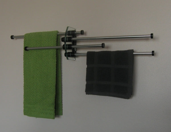Zojila.com: Serengeti Towel Hanger : 4 bar sliding wall mounted towel hanger size adjustable for bathroom & kitchen: Bath & Kitchen