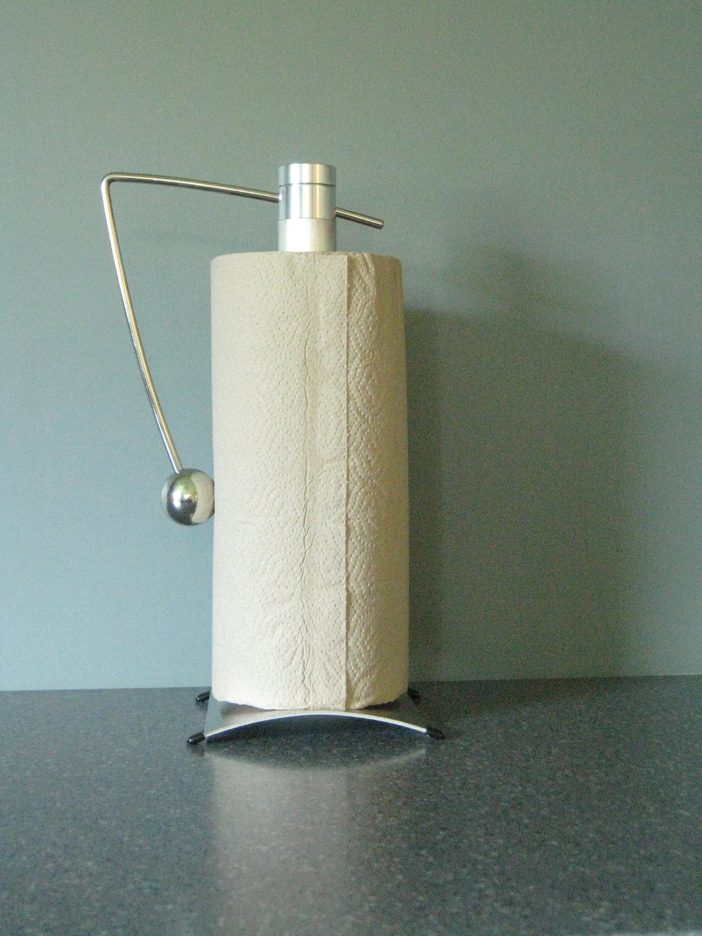 Zojila.com : Isis Paper towel roll holder, Modern Stand Stainless Steel, Nickel Finish, 6 x 7.25 x 14.25 inch : Home Accessories