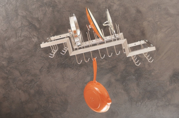 Zojila.com : Ladakh Pot & Lid Holder Rack: Wall mounted 30 hooks pot rack Kitchen & Organization : Storage & Organization