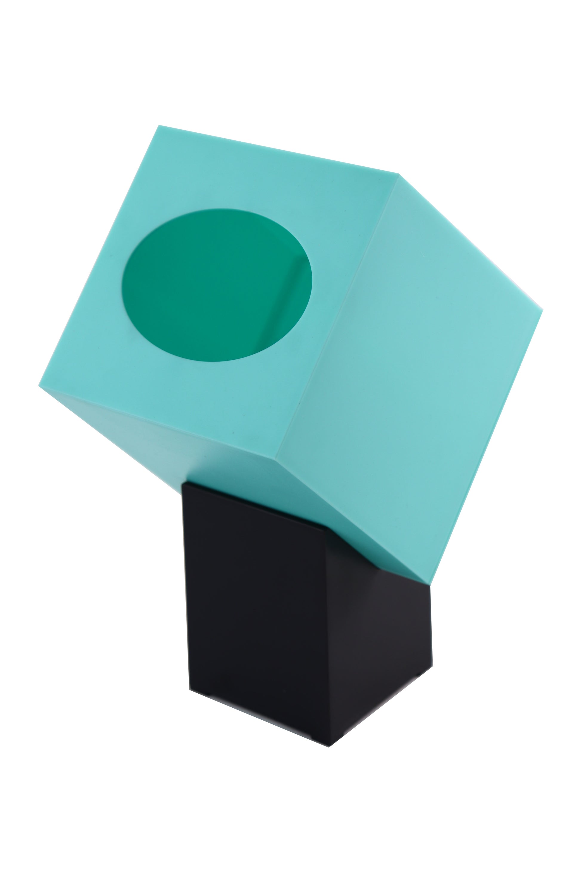 Zojila.com: Zaforas Tissue Holder : Stylish & Functional Turquoise Blue Angled Tissue Holder with Black Pedestal : Dining & Kitchen