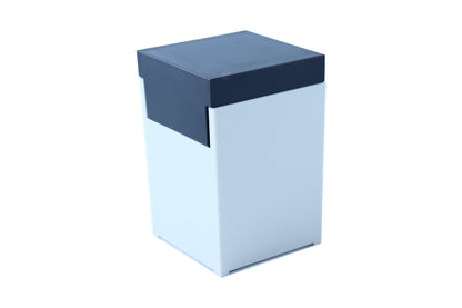 Zojila.com : Halki Tumbler Holder: Stylish Polystyrene Tumbler Holder With Lid, Black & Ivory: Bath Accessories