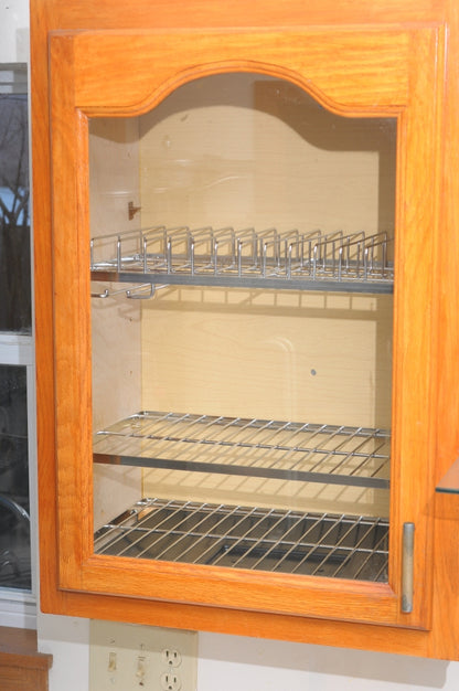 Zojila.com : Cabana In-cabinet Dish Drying Storage Rack, 3 Steel Dish Racks, Bottom Drain Tray mounted in cabinet : Kitchen Organizer