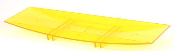 Zojila.com: Andalusia Fruit Holder, Long Acrylic Translucent Daisy Yellow Fruit Serving Tray 20"x6"x1.75": Kitchen & Dining