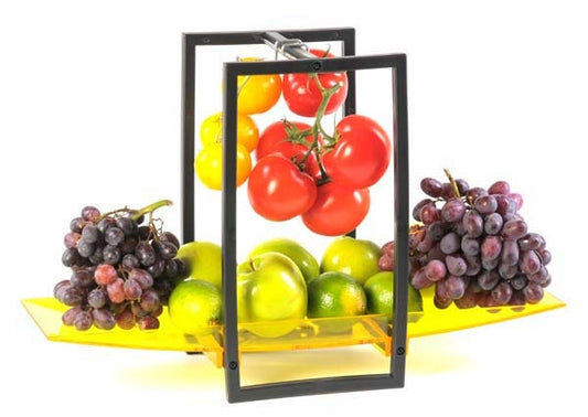 Zojila.com: Andalusia Fruit Holder, Elegant Fruit Basket Detachable Acrylic Tray and Sturdy Hanging Hooks : Kitchen & Dining