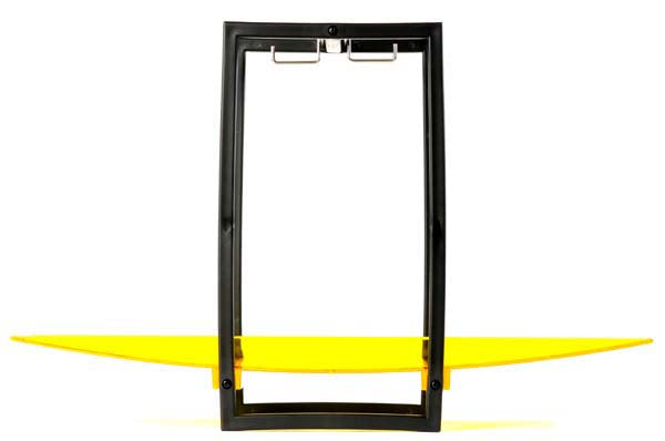 Zojila.com: Andalusia Fruit Holder, Rectangular Frame 7"x7.25"x13" with hooks & Long Acrylic Tray 20"x6"x1.75" Black Yellow: Kitchen & Dining