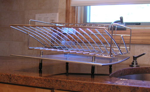 Zojila.com : Rohan Dish drainer, elevated on legs to clear all raised lip sinks