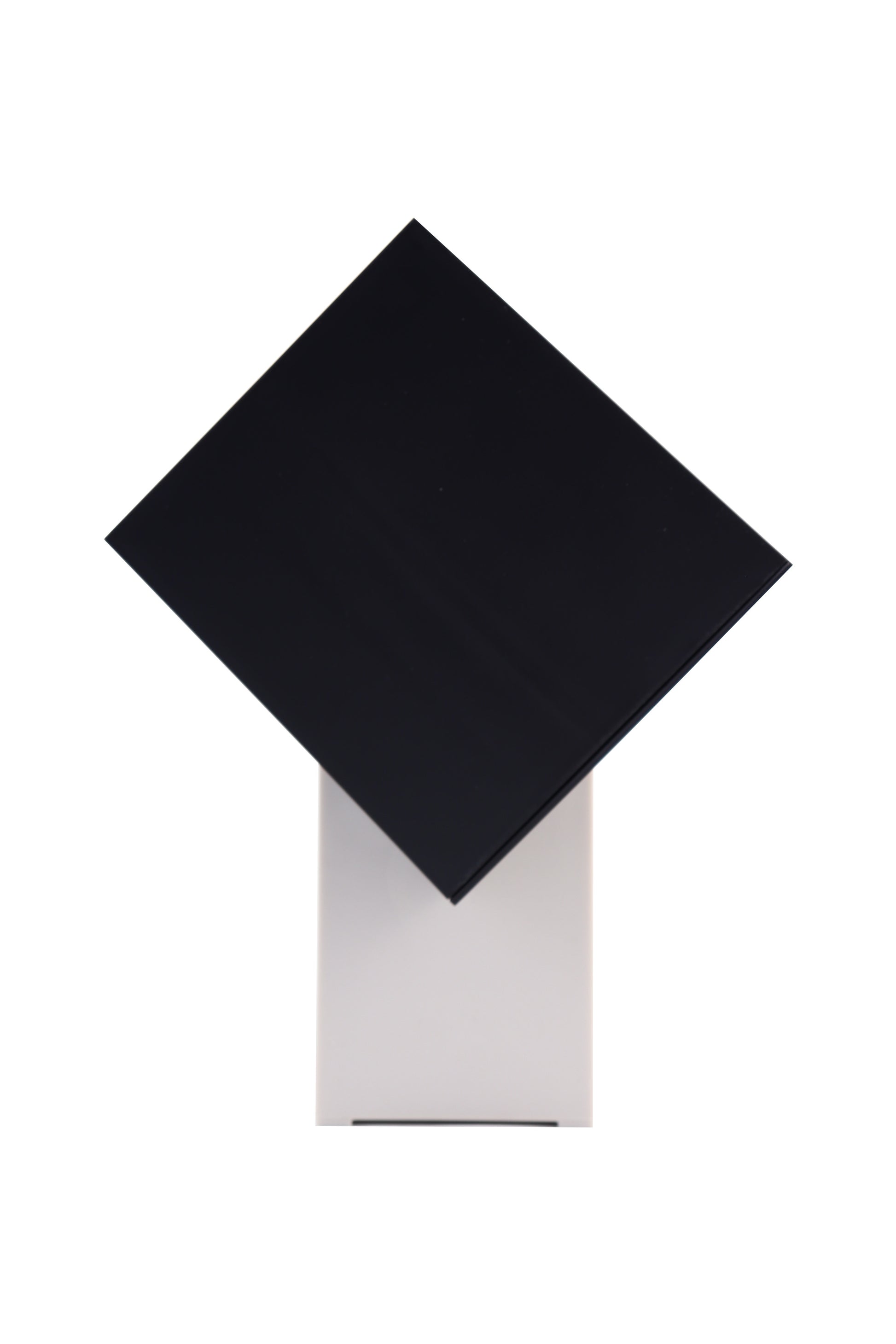 Zojila.com: Zaforas Tissue Holder : Stylish & Sleek Black Angled Tissue Holder with Ivory Pedestal Side view: Dining & Kitchen