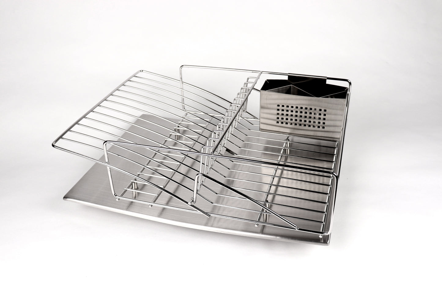 Zojila.com : Rohan Dish drainer, drain board, dish rack, cutlery holder and divider, all stainless, removable
