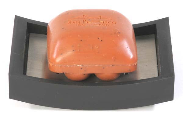 Zojila.com: Sonoma Soap Dish : Stylish Curved Soap, scrubber, soap sponge holder with removable dish, Black: Bath & Kitchen
